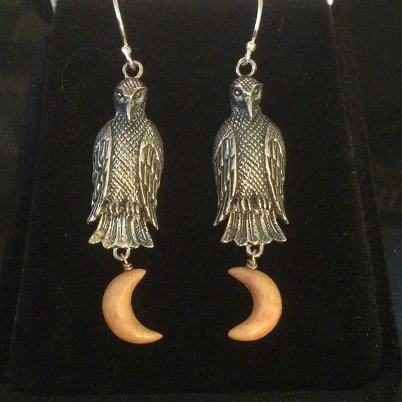 Unique Sterling Silver Bird Earrings - Picture 5 of 8
